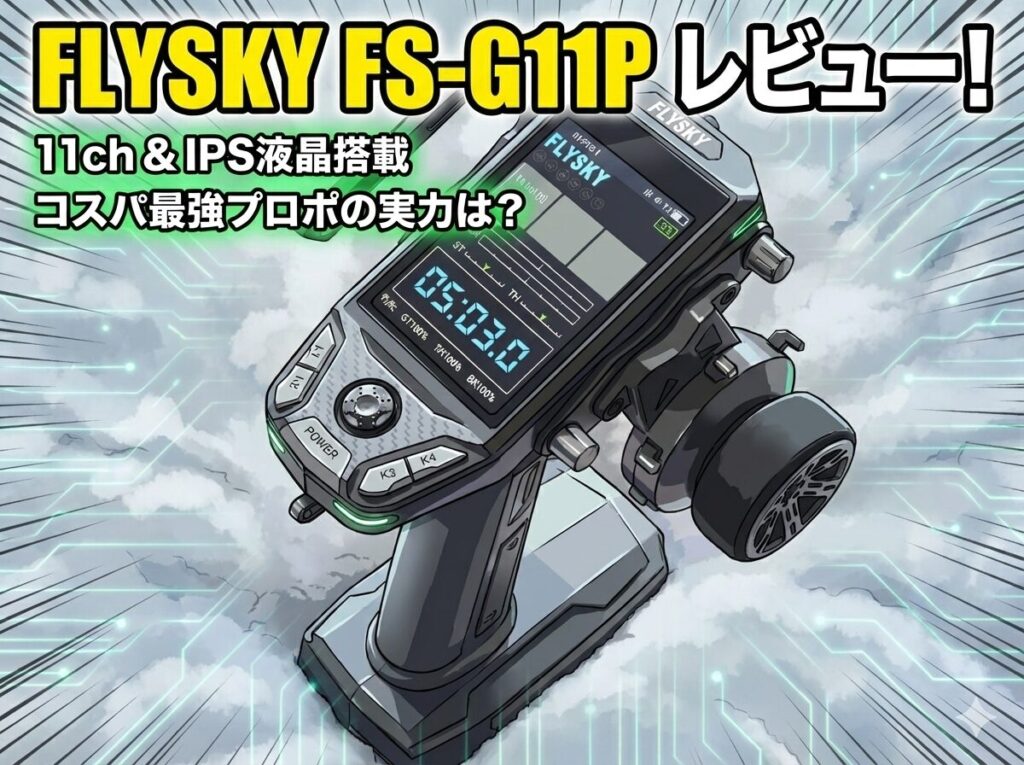 FLYSKY FS-G11P レビュー】11ch対応で高コスパ！IPS液晶搭載の次世代